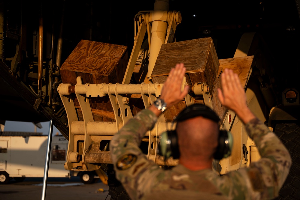 75th EAS loads heavy equipment for regional airlift