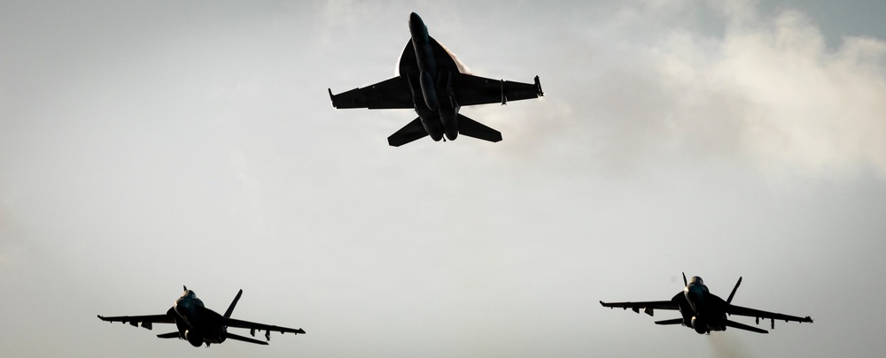 VFA-87 Aerial Change of Command Aboard USS Gerald R. Ford (CVN 78)