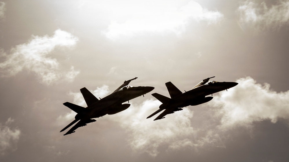 VFA-87 Aerial Change of Command Aboard USS Gerald R. Ford (CVN 78)