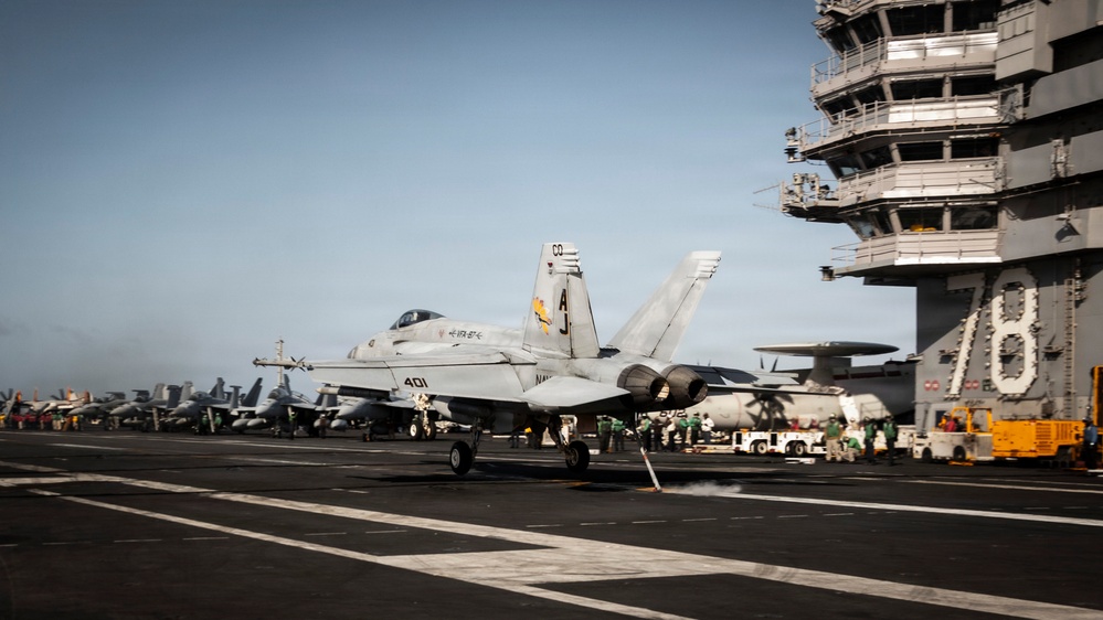 VFA-87 Aerial Change of Command Aboard USS Gerald R. Ford (CVN 78)
