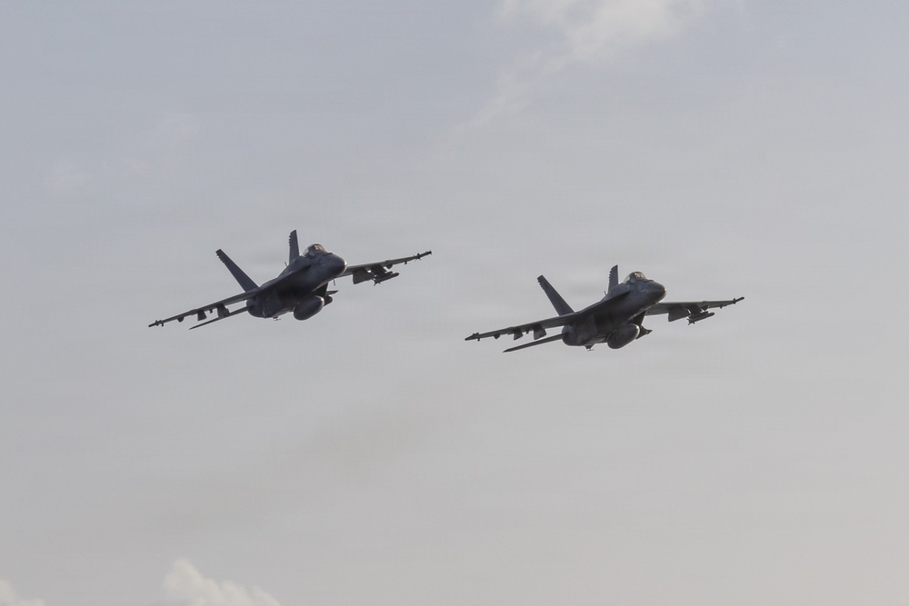 VFA-87 Aerial Change of Command Aboard USS Gerald R. Ford (CVN 78)