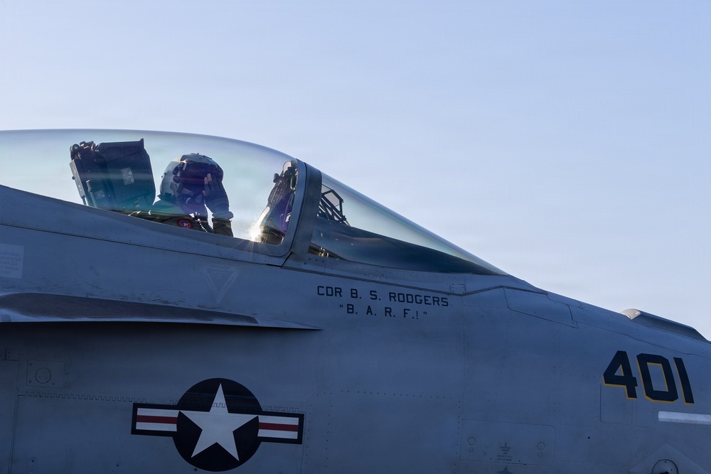 VFA-87 Aerial Change of Command Aboard USS Gerald R. Ford (CVN 78)