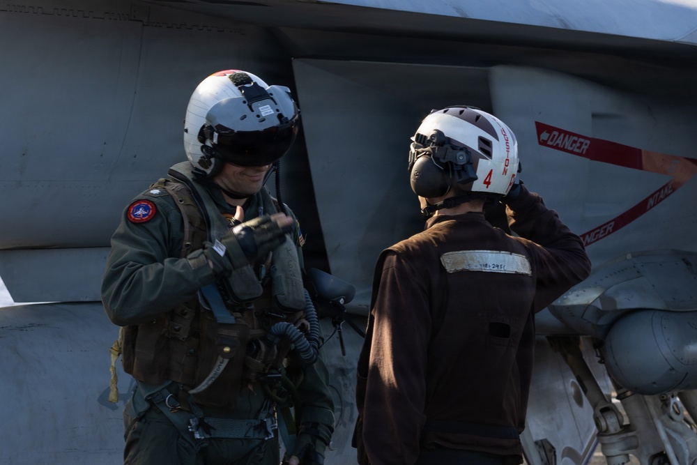 VFA-87 Aerial Change of Command Aboard USS Gerald R. Ford (CVN 78)