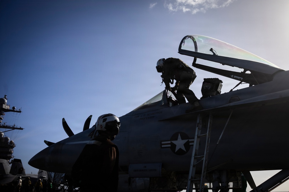 VFA-87 Aerial Change of Command Aboard USS Gerald R. Ford (CVN 78)