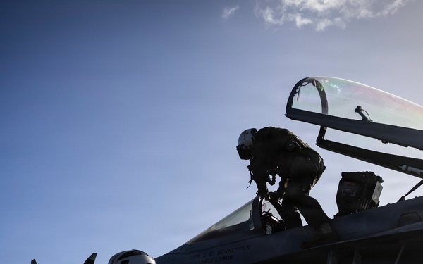 VFA-87 Aerial Change of Command Aboard USS Gerald R. Ford (CVN 78)