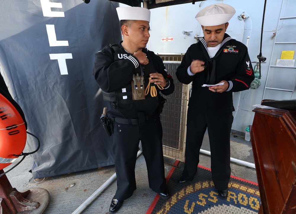 USS Roosevelt (DDG 80) Sailors Watchstanding Duties