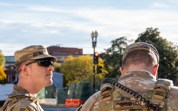 Soldiers provide a presence patrol in Georgetown and the National Mall