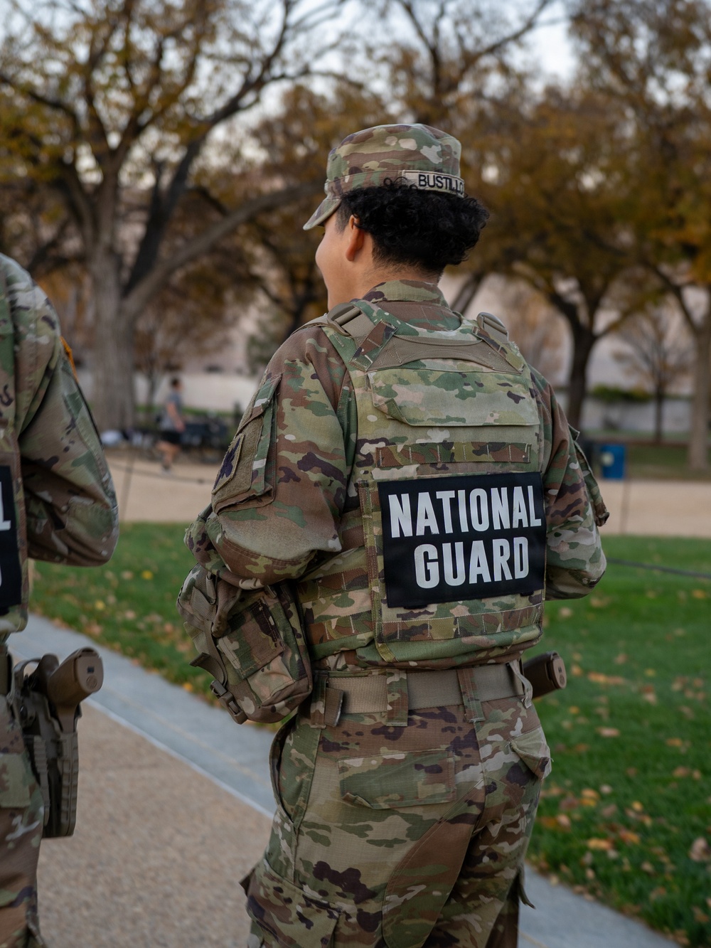 Soldiers provide a presence patrol in Georgetown and the National Mall
