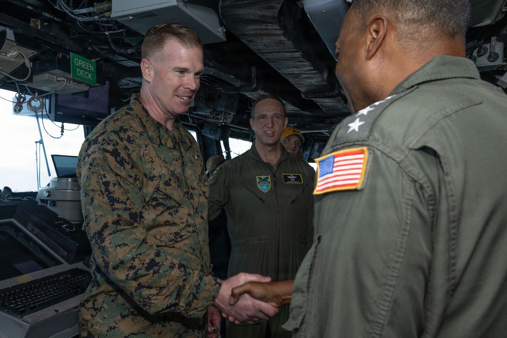 Adm. Alvin Holsey, Commander, U.S. Southern Command, Tours USS Iwo Jima