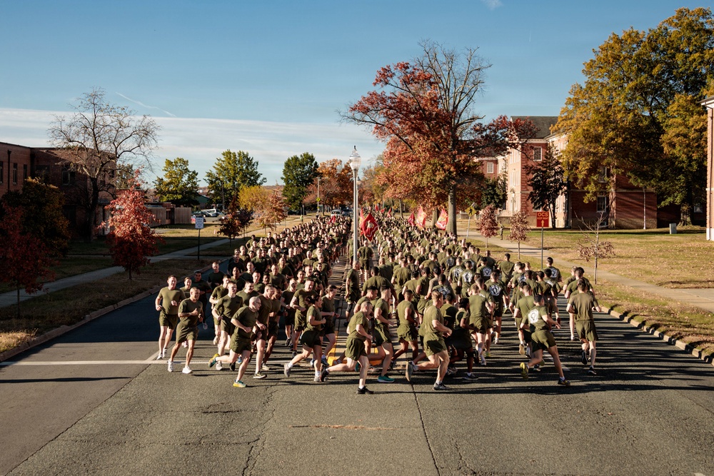 MCB Quantico conducts Moto Run for the 250th Marine Corps Birthday