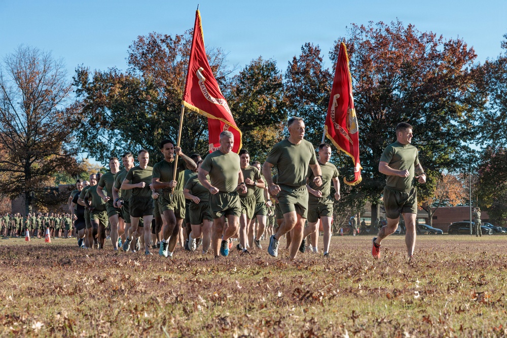 MCB Quantico conducts Moto Run for the 250th Marine Corps Birthday