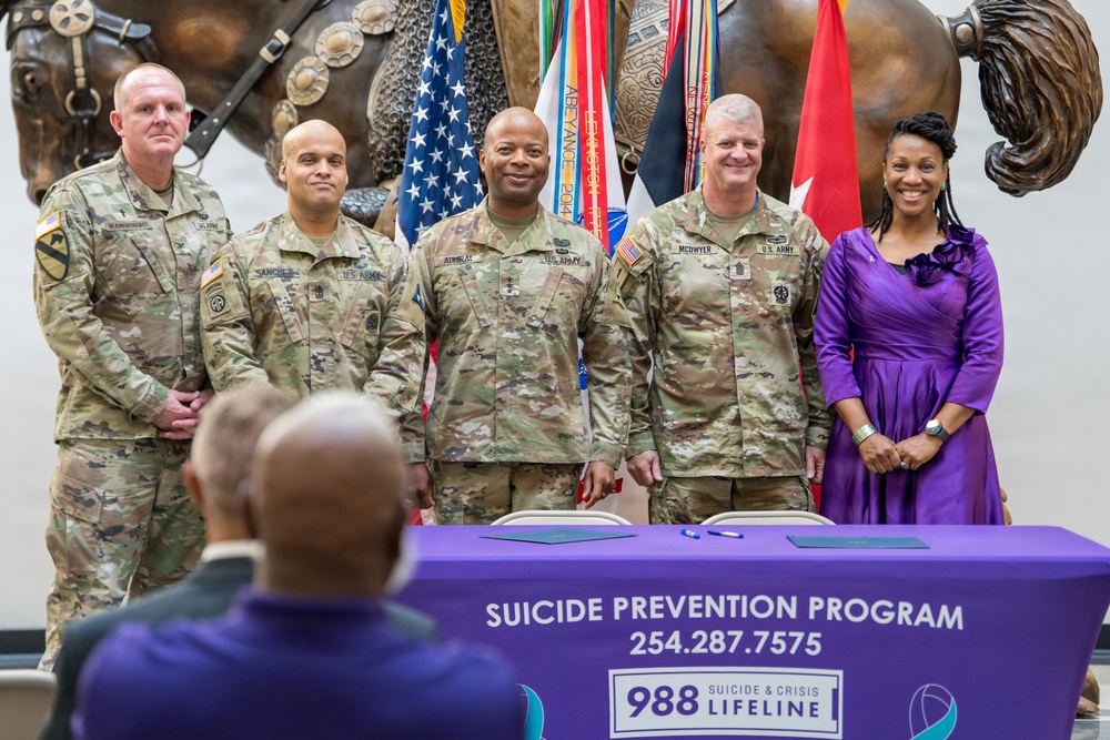 Suicide Prevention Proclamation Signing at III Armored Corps &amp; Fort Hood