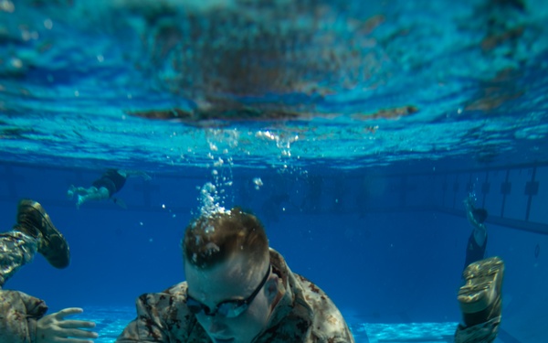 11th MEU Marines Conduct Water Survival Advanced Course