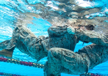 11th MEU Marines Conduct Water Survival Advanced Course