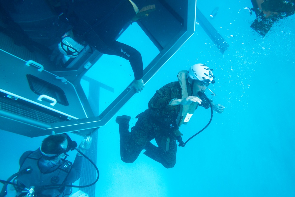 11th MEU Marines Conduct Underwater Egress Training
