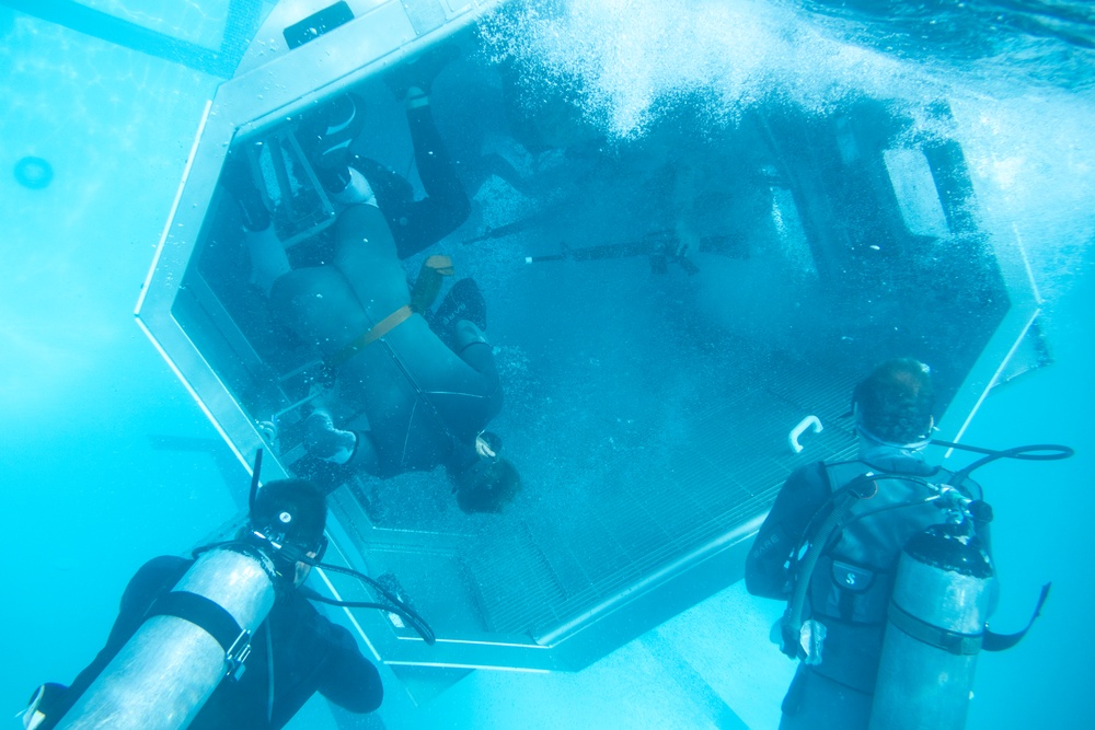 11th MEU Marines Conduct Underwater Egress Training
