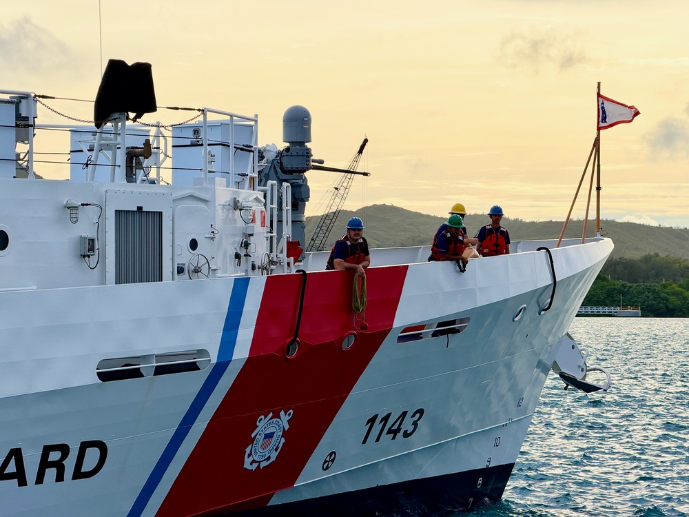 USCGC Frederick Hatch (WPC 1143) returns to Guam following drydock