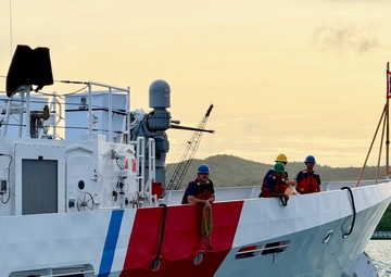 USCGC Frederick Hatch (WPC 1143) returns to Guam following drydock