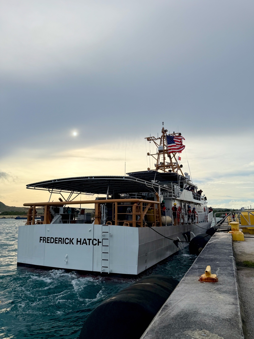 USCGC Frederick Hatch (WPC 1143) returns to Guam following drydock