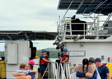 USCGC Frederick Hatch (WPC 1143) returns to Guam following drydock
