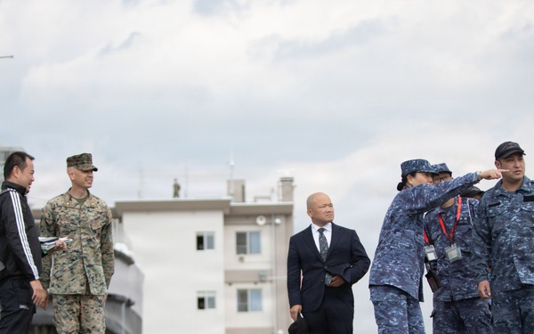 Submarine resupply: JMSDF JS Unryu visits MCAS Iwakuni