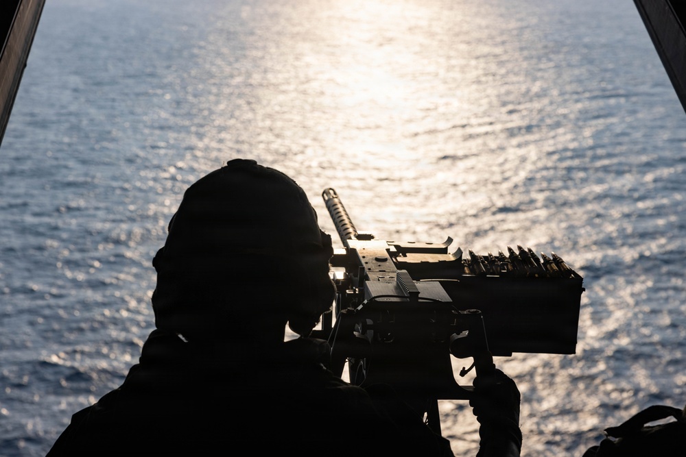 VMM-262 fires GAU-21 during live-fire exercise