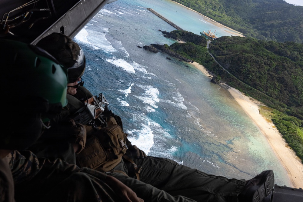VMM-262 fires GAU-21 during live-fire exercise