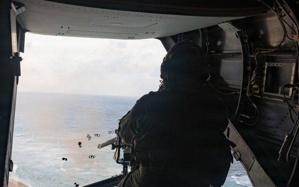 VMM-262 fires GAU-21 during live-fire exercise