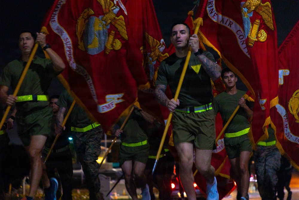 1st MAW Marines run 250 miles commemorating Marine Corps’ 250th birthday