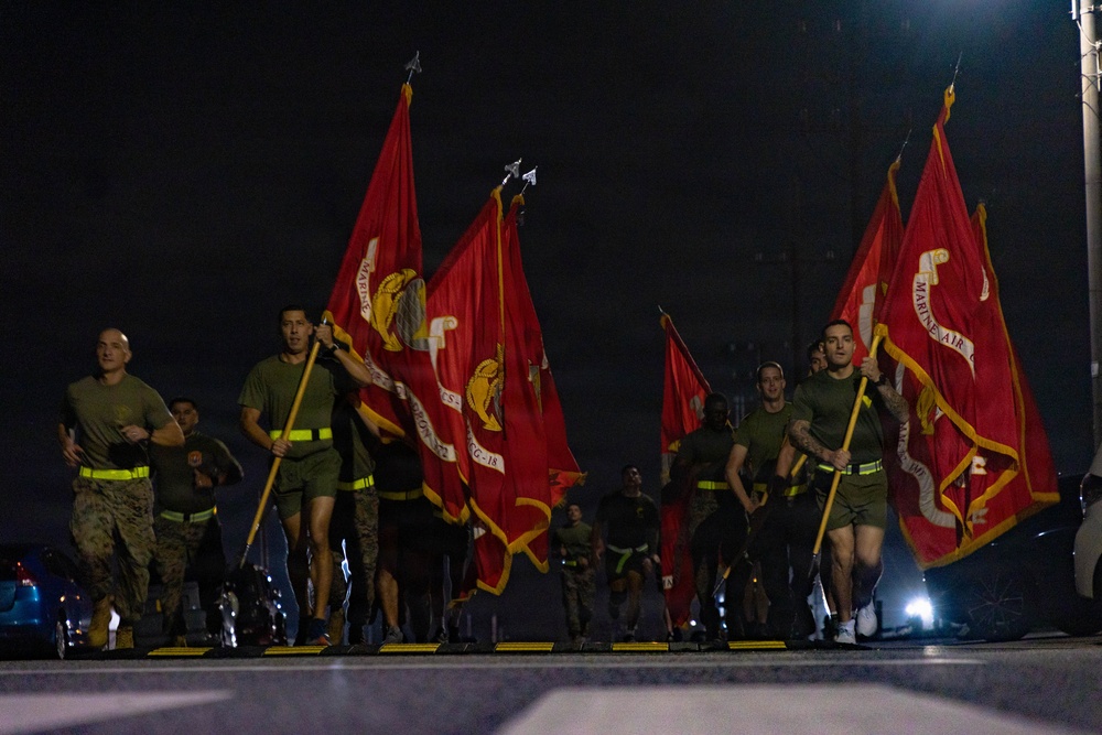 1st MAW Marines run 250 miles commemorating Marine Corps’ 250th birthday