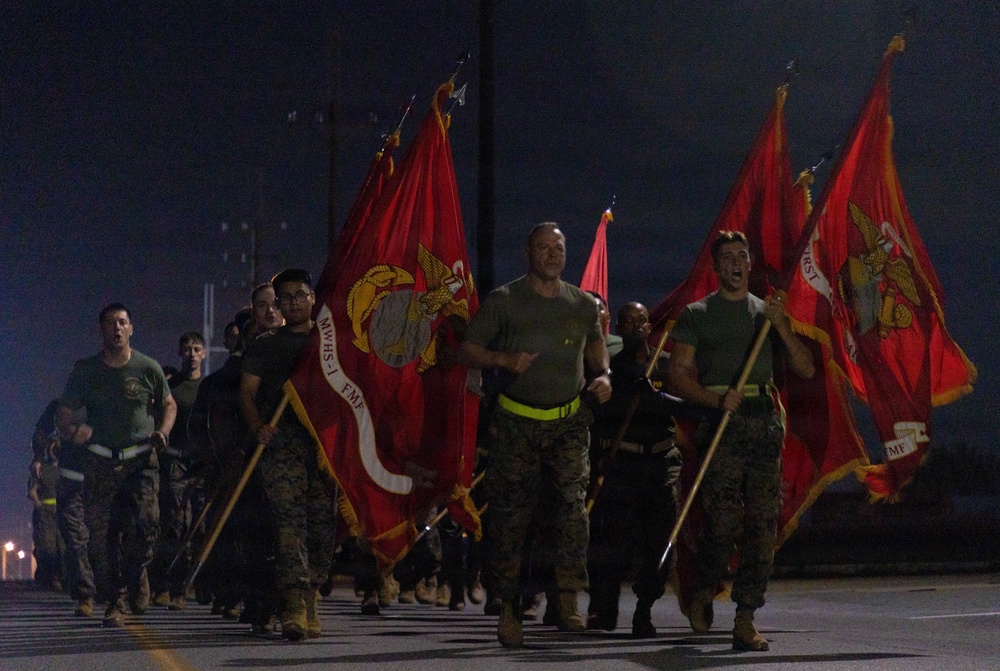 1st MAW Marines run 250 miles commemorating Marine Corps’ 250th birthday