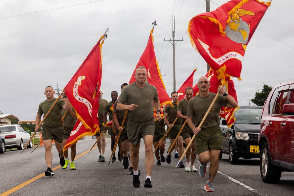 1st MAW Marines run 250 miles commemorating Marine Corps’ 250th birthday