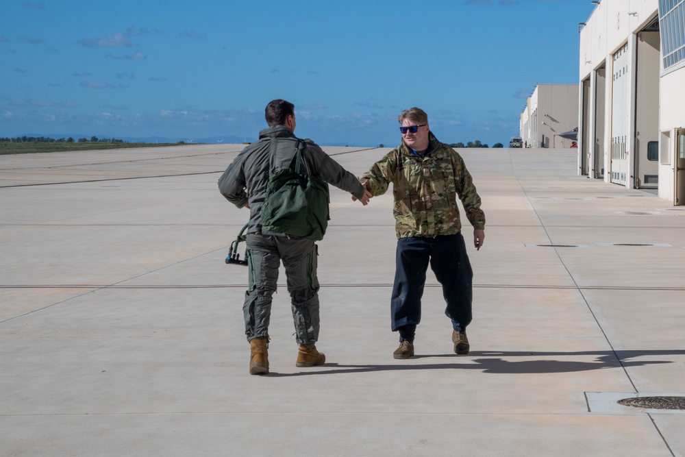 Falcon Strike 25: 495th FS takes off from Amendola Air Base