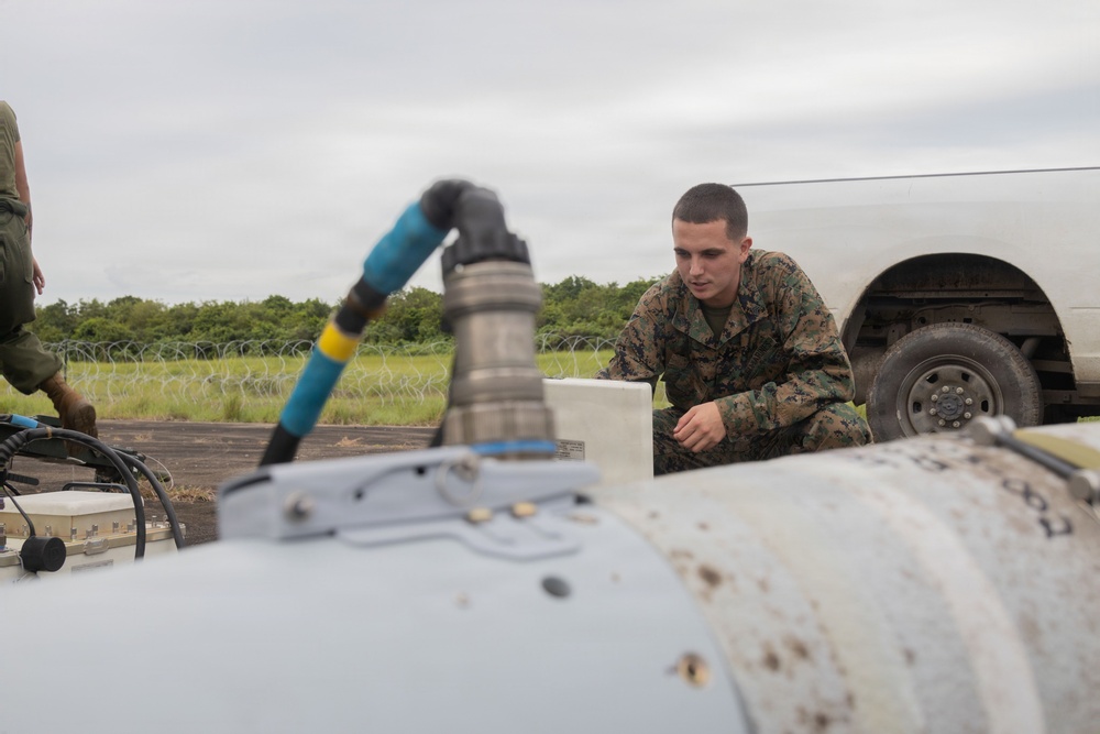 VMFA-225 Marines load A GBU-54 LJDAM onto an F-35B Lightning II
