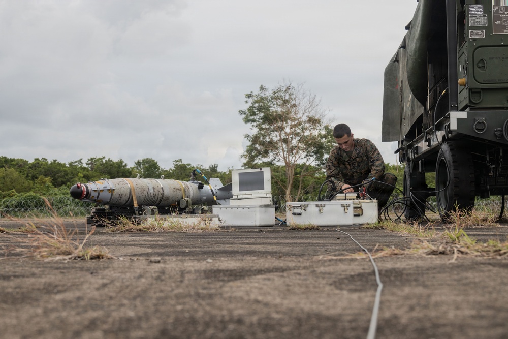 VMFA-225 Marines load A GBU-54 LJDAM onto an F-35B Lightning II