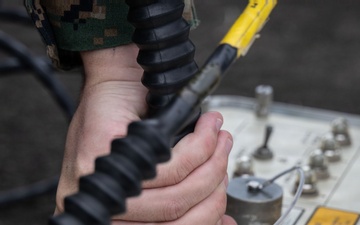 VMFA-225 Marines load A GBU-54 LJDAM onto an F-35B Lightning II