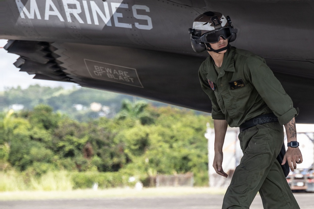 VMFA-225 conducts flight operations in Puerto Rico