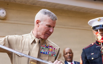 The Commandant, Gen. Eric M. Smith Attends Pentagon 250th Marine Corps Birthday Cake Cutting Ceremony