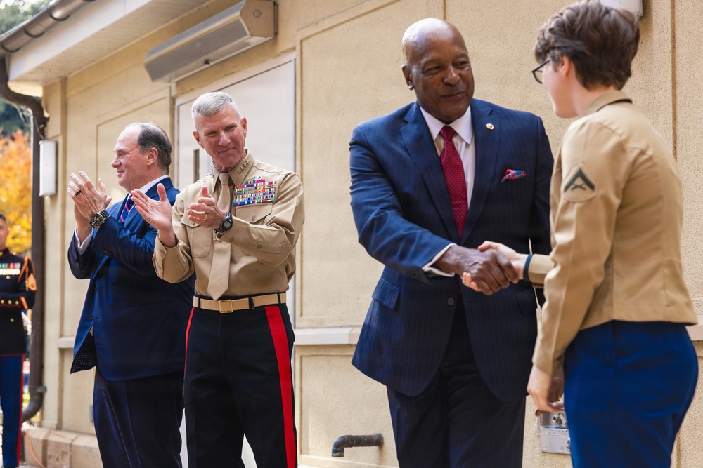 The Commandant, Gen. Eric M. Smith Attends Pentagon 250th Marine Corps Birthday Cake Cutting Ceremony