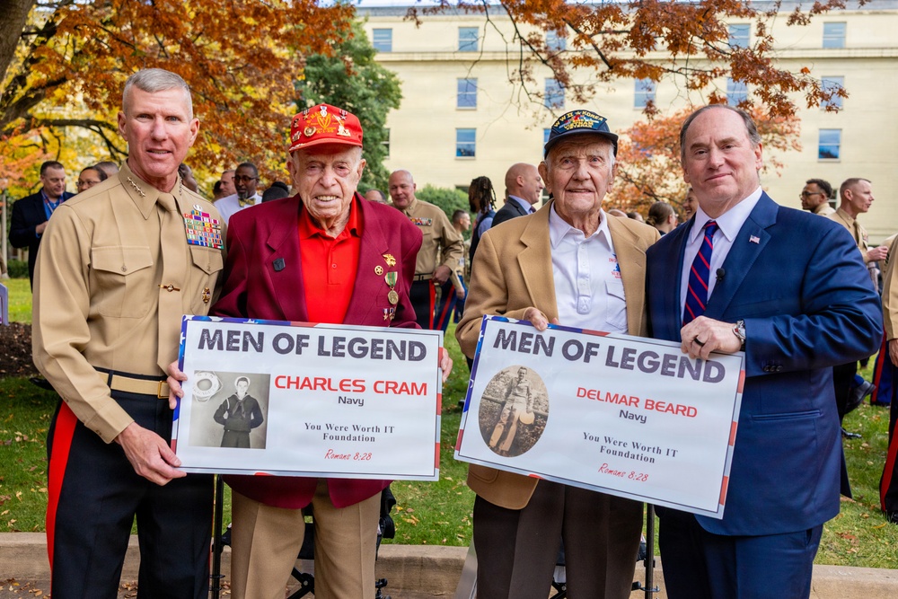 The Commandant, Gen. Eric M. Smith Attends Pentagon 250th Marine Corps Birthday Cake Cutting Ceremony