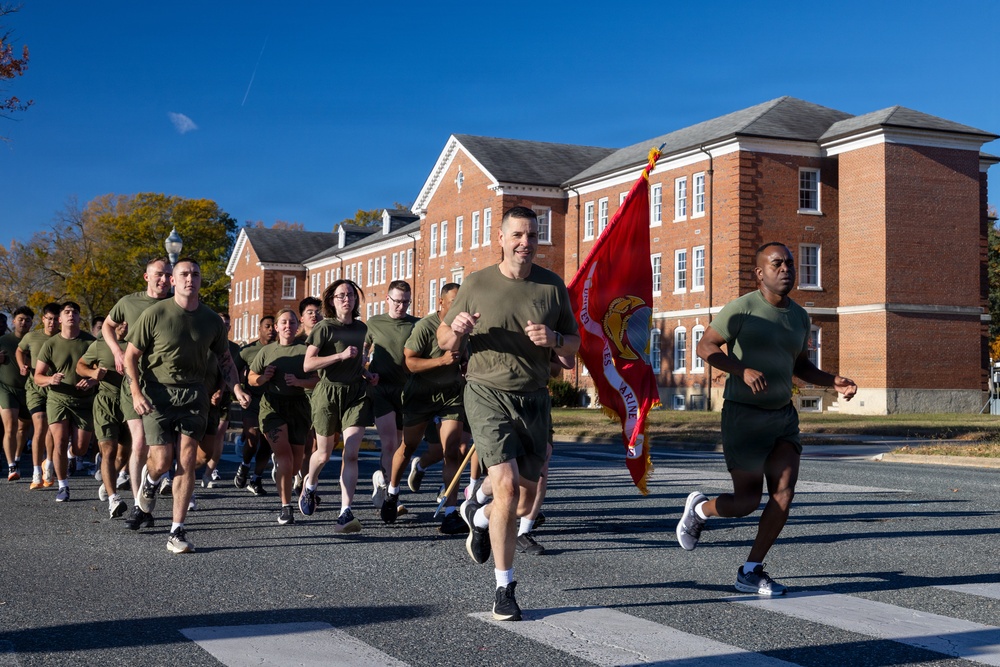MCB Quantico conducts Moto Run for the 250th Marine Corps Birthday