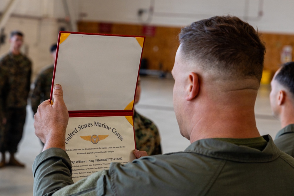 VMUT-2 graduates its first class of Marine-trained MQ-9A pilots and sensor operators