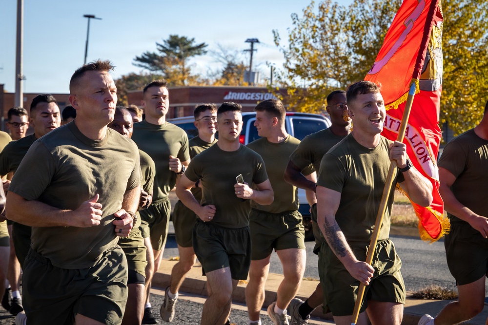 MCB Quantico conducts Moto Run for the 250th Marine Corps Birthday