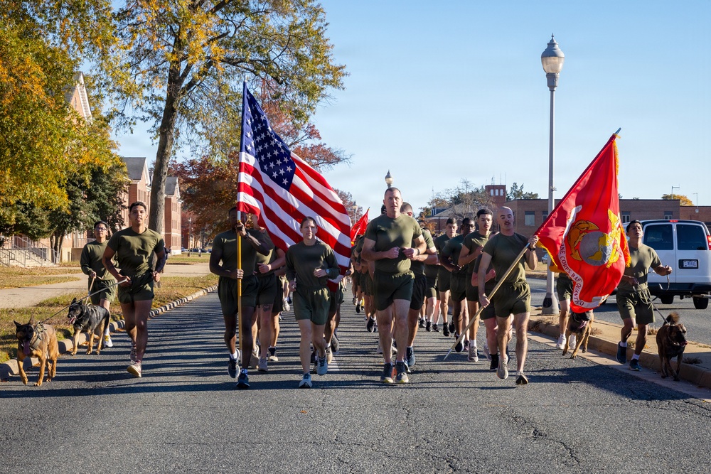 MCB Quantico conducts Moto Run for the 250th Marine Corps Birthday