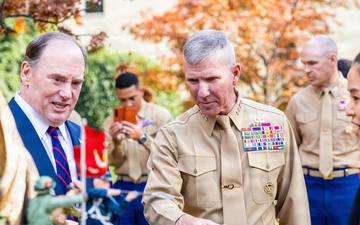 The Commandant, Gen. Eric M. Smith Attends Pentagon 250th Marine Corps Birthday Cake Cutting Ceremony