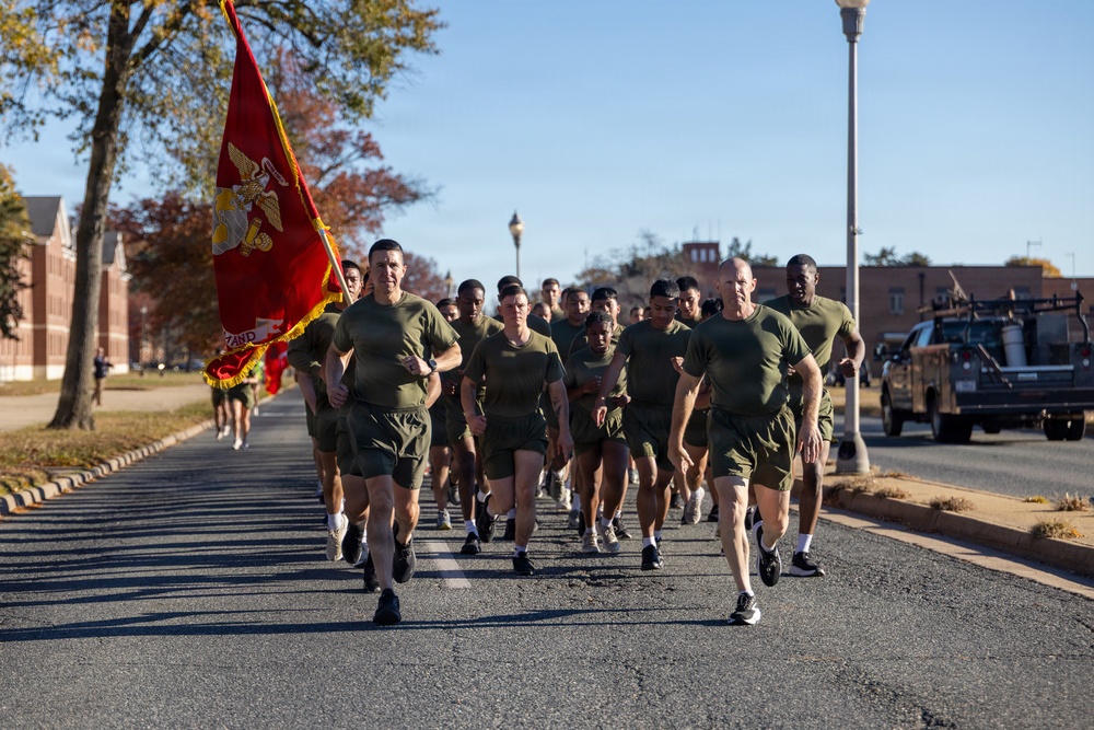 MCB Quantico conducts Moto Run for the 250th Marine Corps Birthday