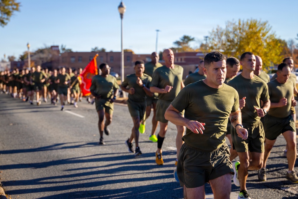 MCB Quantico conducts Moto Run for the 250th Marine Corps Birthday