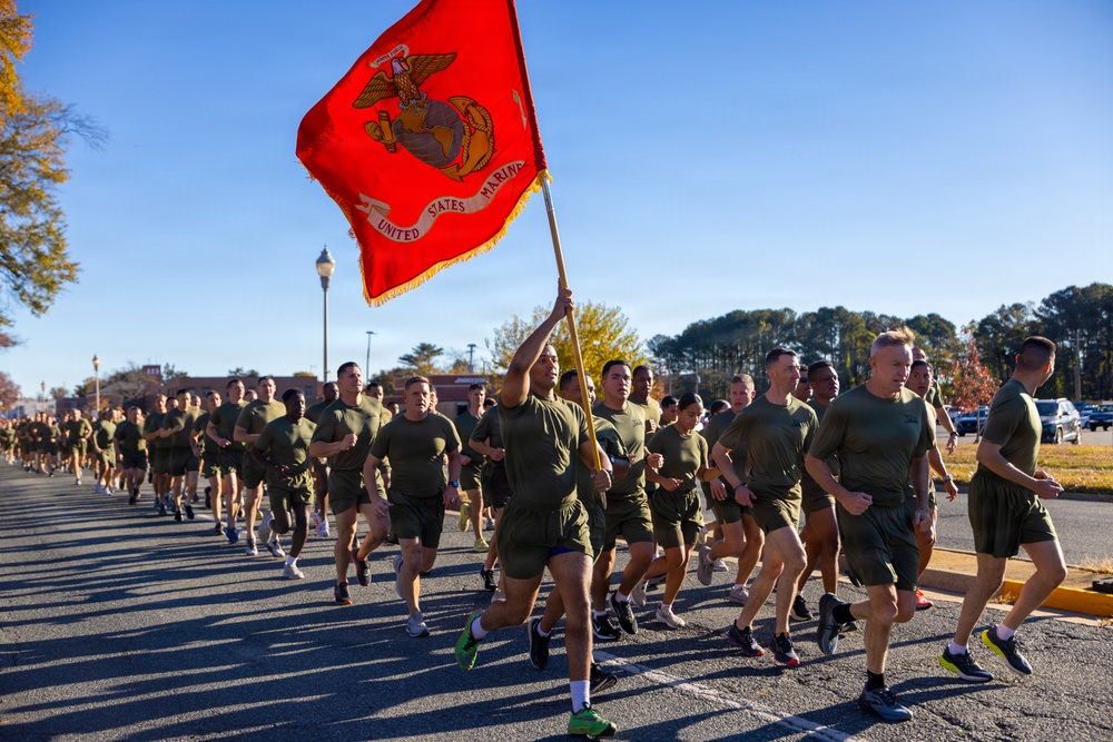 MCB Quantico conducts Moto Run for the 250th Marine Corps Birthday