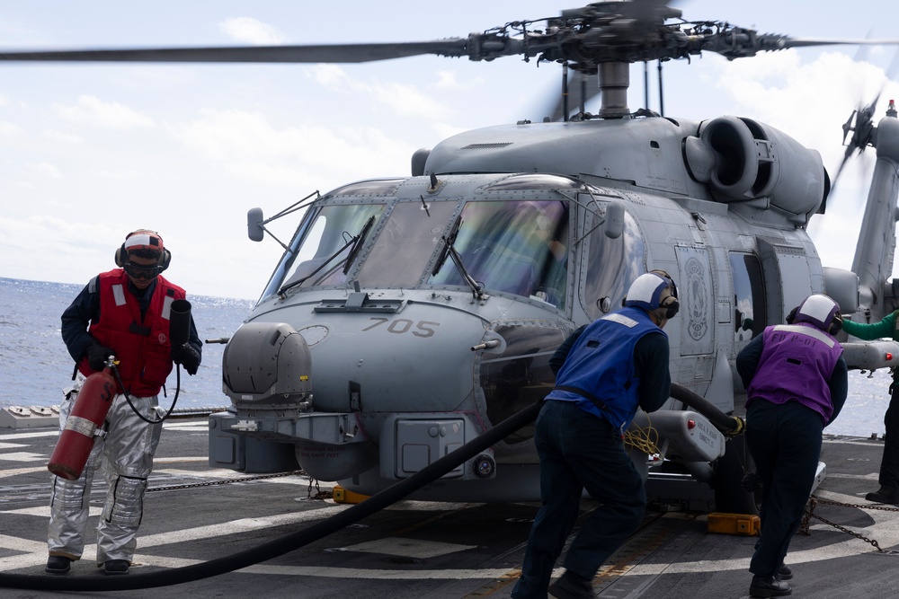USS Delbert D. Black (DDG119) Conducts a Flight Quarter Exercise