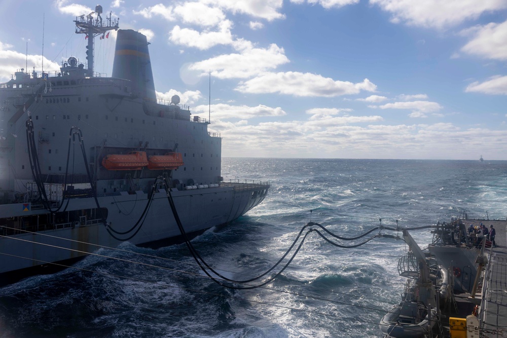 USS Delbert D. Black (DDG119) Conducts a Replenishment-at-sea
